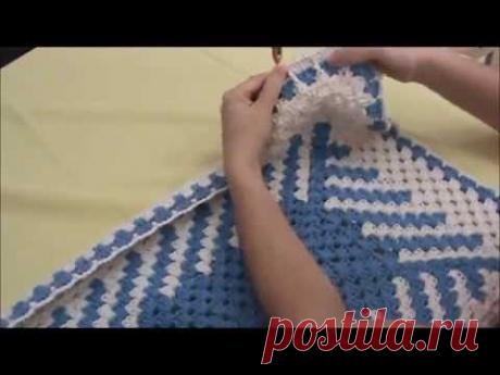 👊#Tapete em fio conduzido em diagonal -passo a passo - Pink Artes Croche by Rosana Recchia