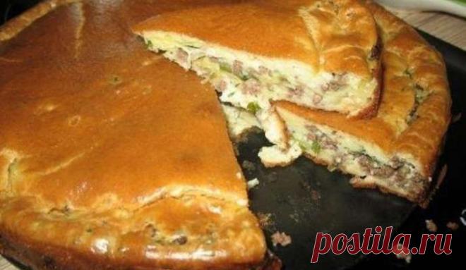 Вкусный пирог с капустой и мясом