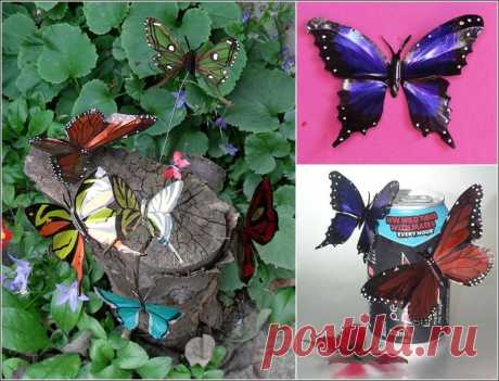  DIY Beautiful Butterflies from Drink Can