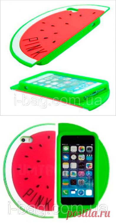 Купить силиконовый чехол арбуз PINK Watermelon Case для iPhone 5/5S Red/Green в Запорожье, Харькове, Киеве
