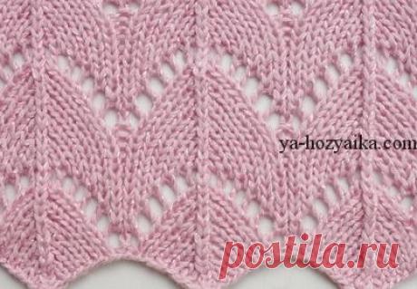 Платье спицами узором листья. Эффектное платье спицами схемы.