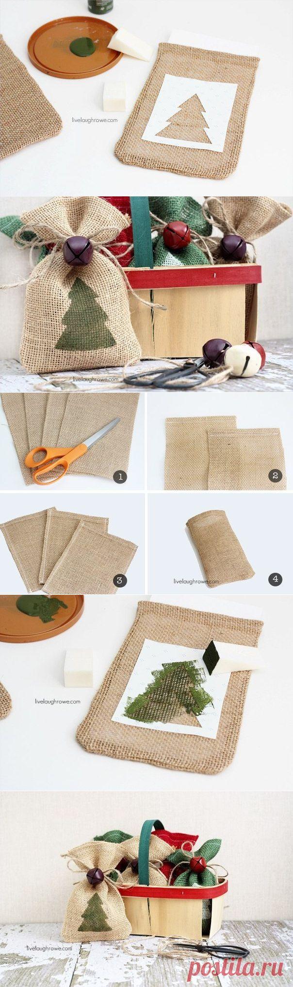 Готовим мешочки для подарков