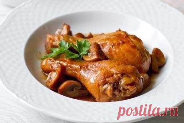Куриные ножки тушенные в пиве с грибами — Женская страничка