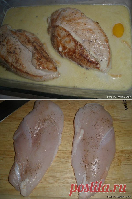 Запеченное в молоке филе курицы