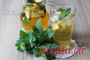 Холодный зеленый чай в домашних условиях, рецепт с мятой и яблоком