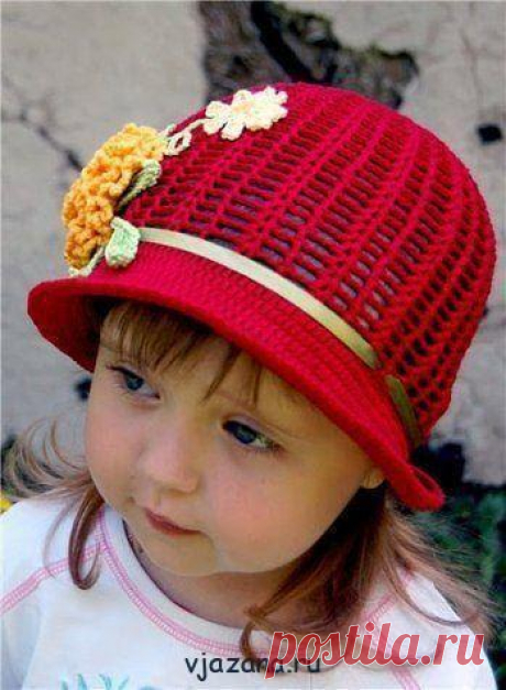 Шляпка-панамка крючком для девочки 5-6 лет, схема и описание | Вязана.ru