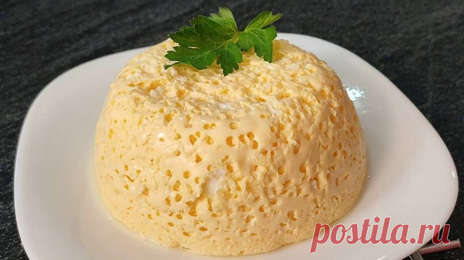 Всегда ПЫШНЫЙ ОМЛЕТ из 2х ингредиентов! Без жира, муки и духовки! Всегда получается!