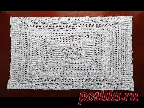 Квадратная салфетка Тала крючком МК 1ч (1-5р)