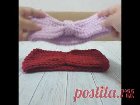 МОДНАЯ ПОВЯЗКА НА ГОЛОВУ ПРЯЖА BABY WOOL (Gazzal)