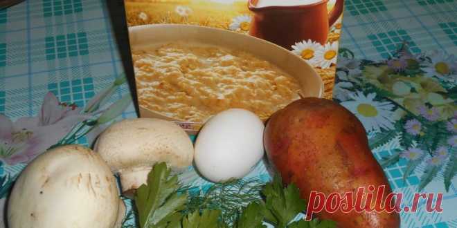 Котлеты с грибами и картофелем и овсянкой (пошаговое фото)