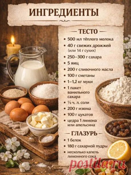 Самый вкусный пасхальный кулич

 по бабушкиному рецепту
Тот самый кулич, который получается пышный, ароматный и мягкий, остаётся вкусным несколько дней.
Этот рецепт передаётся в нашей семье давно.
Бабушка всегда говорила: хороший кулич любит тепло, время и немного терпения.
Главный секрет — сначала сделать правильную опару, хорошо вымесить тесто и дать ему спокойно подойти.
А маленькие хитрости в конце карусели
сделают кулич особенно нежным и ароматным.
Сохраняйте рецепт,
...