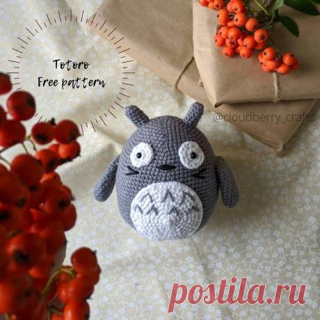 PDF Тоторо крючком. FREE crochet pattern; Аmigurumi animal patterns. Амигуруми схемы и описания на русском. Вязаные игрушки и поделки своими руками #amimore - маленький Тоторо из аниме &quot;Мой сосед Тоторо&quot;.