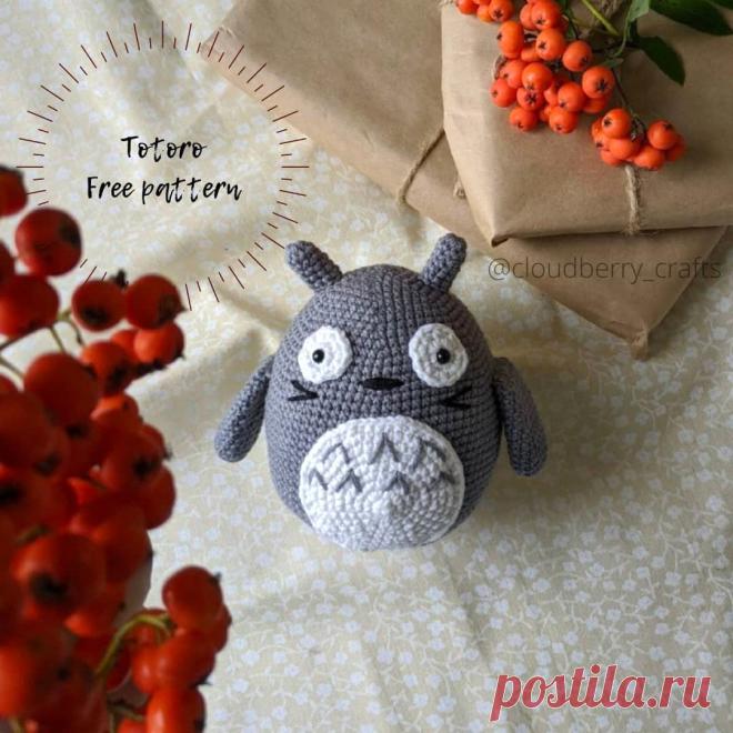 PDF Тоторо крючком. FREE crochet pattern; Аmigurumi animal patterns. Амигуруми схемы и описания на русском. Вязаные игрушки и поделки своими руками #amimore - маленький Тоторо из аниме "Мой сосед Тоторо".