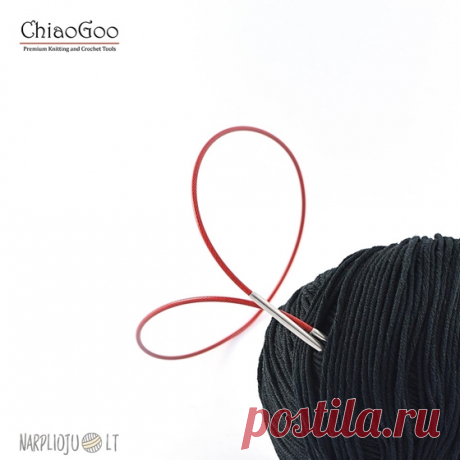 ChiaoGoo RED Lace virbalai su valu (100 cm) ChiaoGoo RED Lace virbalai - preciziški galiukai ir nesiraitantis valas malonioms akimirkoms su mezginiu!
