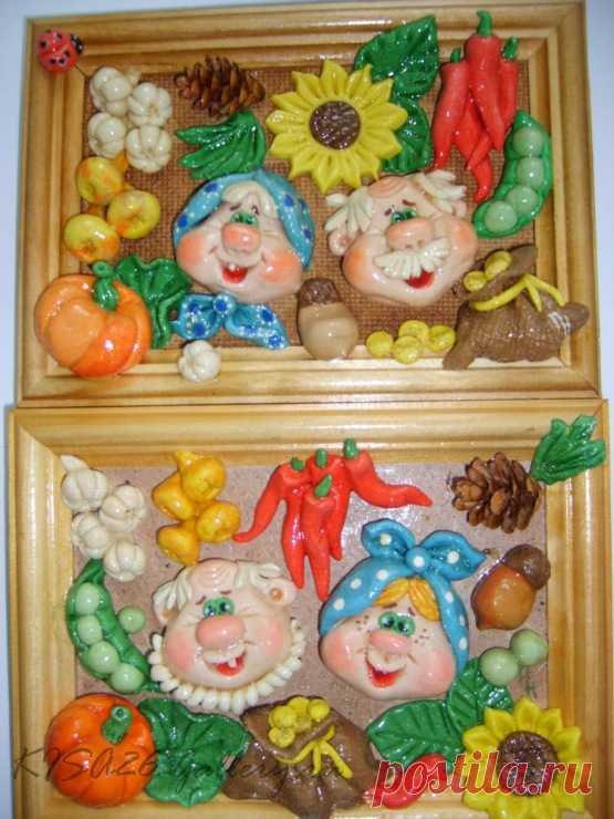 ОБЕРЕГИ...поделки из солёного теста... друзьям в подарочки к праздникам...