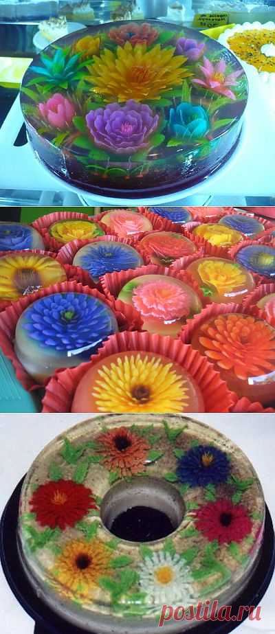 ВОСХИТИТЕЛЬНЫЙ СПОСОБ УКРАШЕНИЯ ЖЕЛЕ И ДЕСЕРТОВ. - Простые рецепты Овкусе.ру