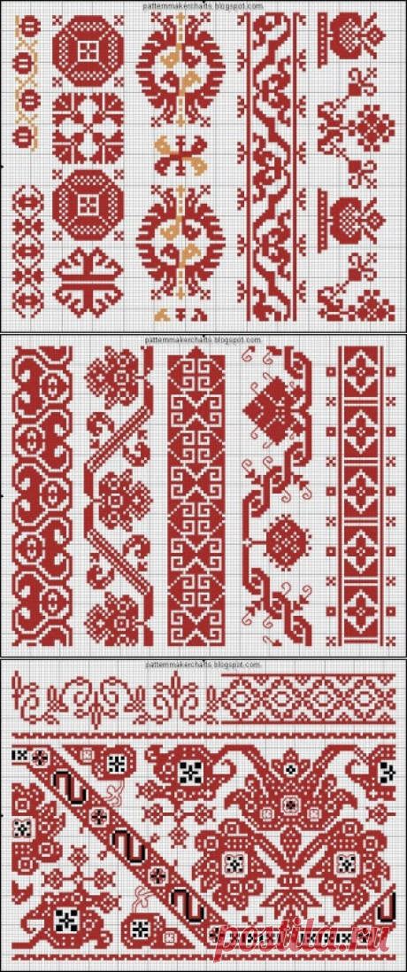 Узоры для вышивки и вязания