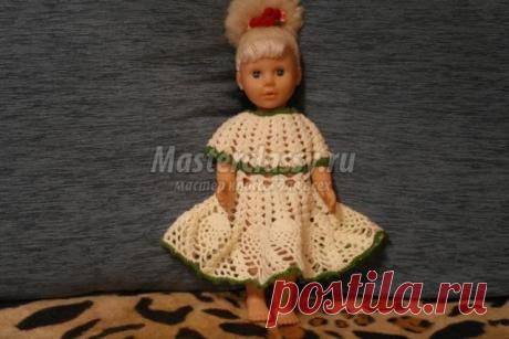 Вязание крючком. Ажурное платье на круглой кокетке. Мастер-класс с пошаговыми фото