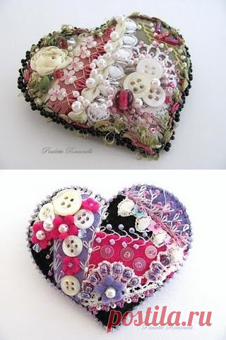 Текстильные сердца