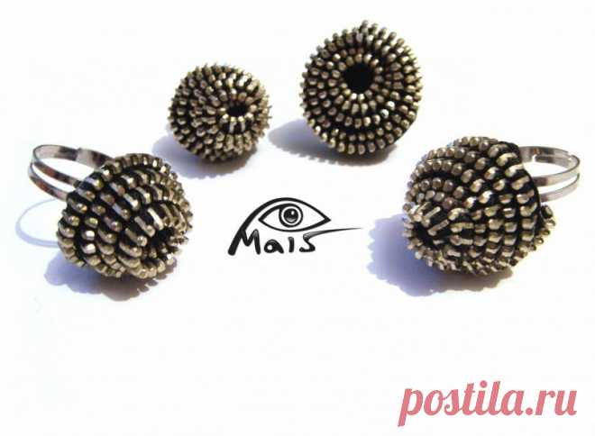 кольца из застежки - молнии (Екатерина Ш) / Украшения и бижутерия / Модный сайт о стильной переделке одежды и интерьера