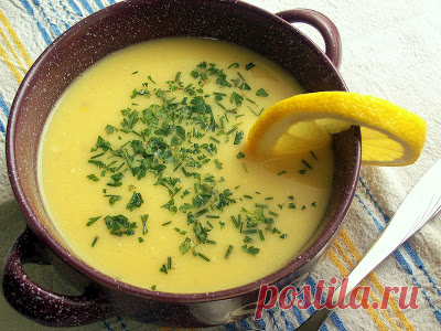 Авголемоно -ЛИМОНОВА СУПА С ОРИЗ