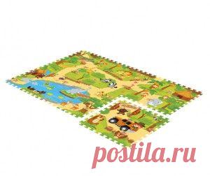Игровой коврик Mambobaby пазл Зоопарк