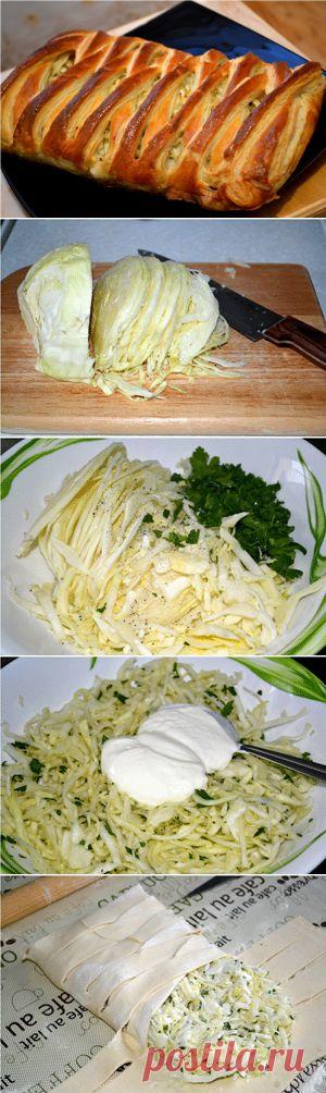 Плетенка с капустой - съедается в одно мгновенье - Простые рецепты Овкусе.ру