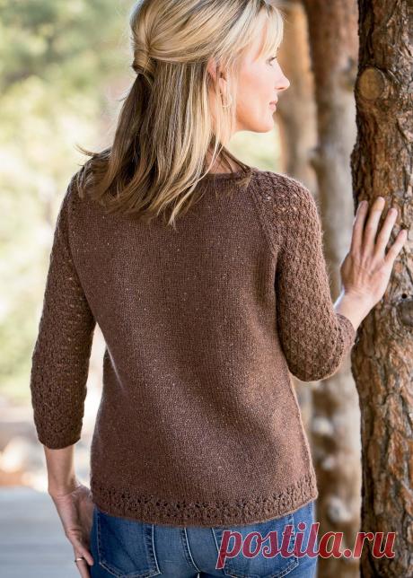 Вязание пуловера Brick Lane, Interweave Knits весна 2014