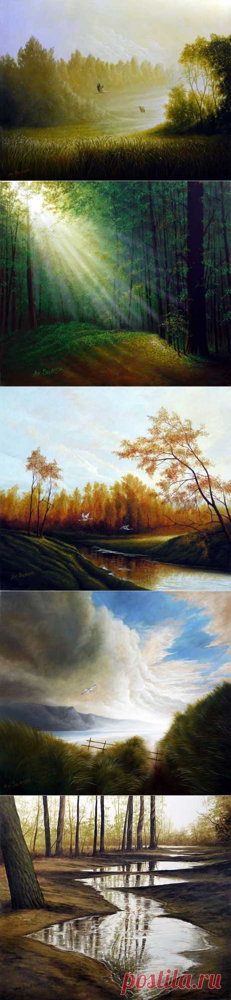 Ты этот день встречай улыбкой! Художник Avi Belaish..