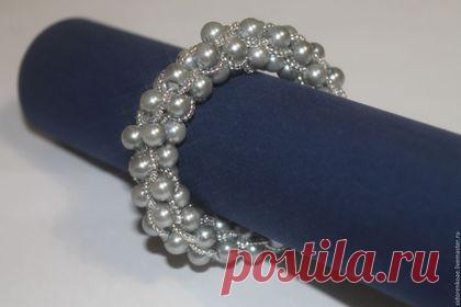 Купить Браслет ручной работы в стиле турецкого жгута - комбинированный, серебристый, желто-черный