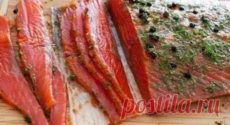 Быстрая засолка красной рыбы