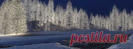 Digital Blasphemy 3D Wallpaper: Snowy Creek Christmas
