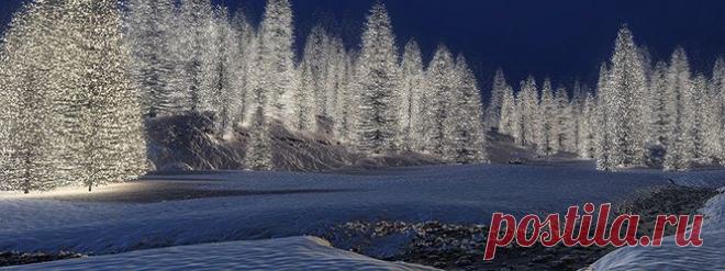 Digital Blasphemy 3D Wallpaper: Snowy Creek Christmas
