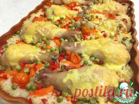 Рис с овощами и куриными ножками – кулинарный рецепт