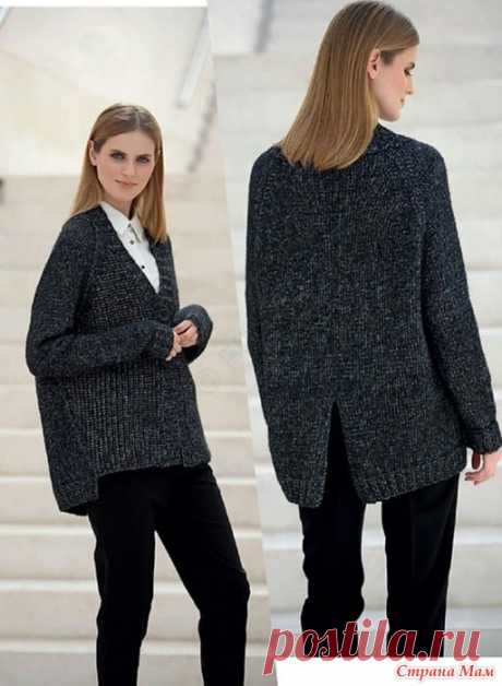 Жакет  COTTON-MERINO от FIL KATIA. Спицы.   https://www.liveinternet.ru/
