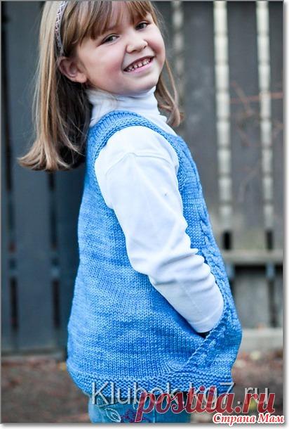 Жилет спицами для девочек) - Вязание - Страна Мам