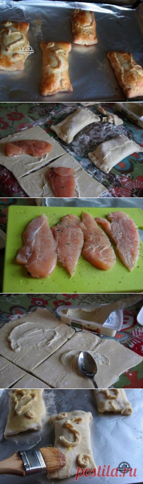 ПИРОЖКИ С КУРИЦЕЙ И СЛИВОЧНЫМ СЫРОМ