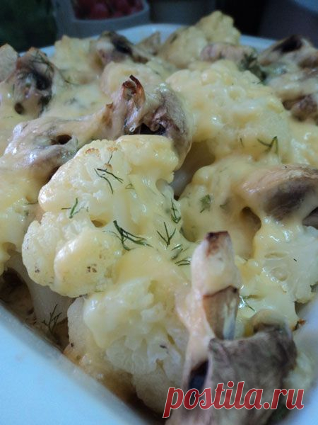 Цветная капуста с грибами и сыром | БУДЕТ ВКУСНО!