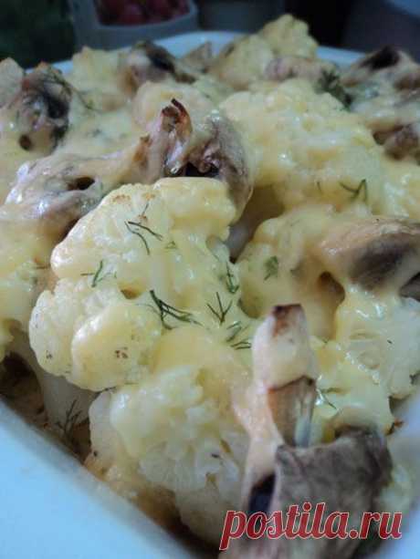 Цветная капуста с грибами и сыром | БУДЕТ ВКУСНО!