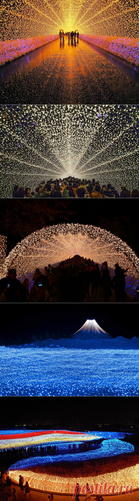 Невероятный зимний фестиваль света в Японии. - Путешествуем вместе