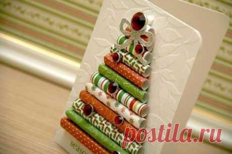 Новогодние открытки своими руками