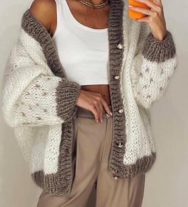 Тёплые и красивые кардиганы спицами: 5 моделей с описанием | Костромичка с клубками | Дзен