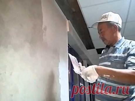 Как правильно  шпаклевать   по цементно песчаной стене.