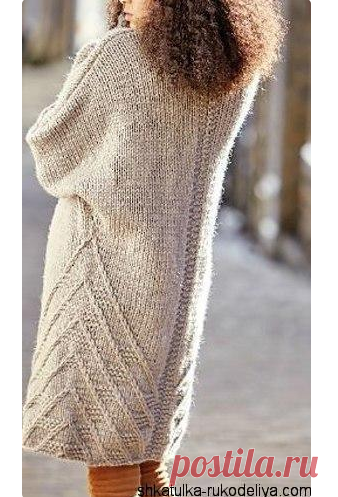 Пальто WILSHAW в стиле oversize из толстой пряжи. Спицами. Все размеры. / Шкатулка рукоделия. Сайт для рукодельниц.