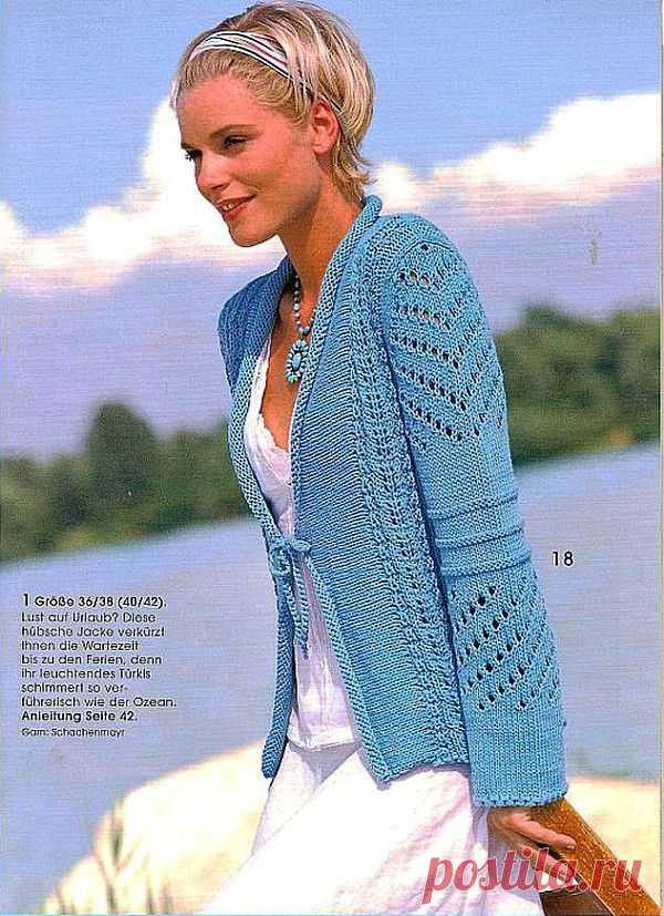 Жакет с ажурным узором | САМОБРАНОЧКА - сайт для рукодельниц, мастериц