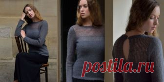 Пуловер из мохера Ponder Пуловеры, свитера, джемпера женские спицами и крючком, модные модели с переводом описаний и схем.