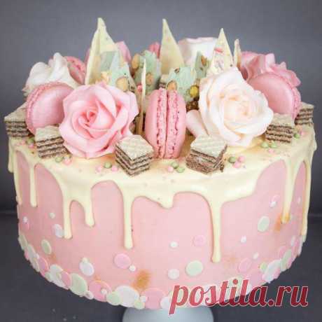 Торт на день рождения девушке на 16 лет: из крема и с мастикой (29 вариантов оформления) ⭐ Забавник