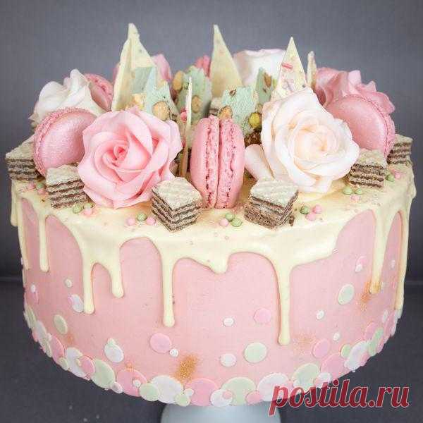 Торт на день рождения девушке на 16 лет: из крема и с мастикой (29 вариантов оформления) ⭐ Забавник