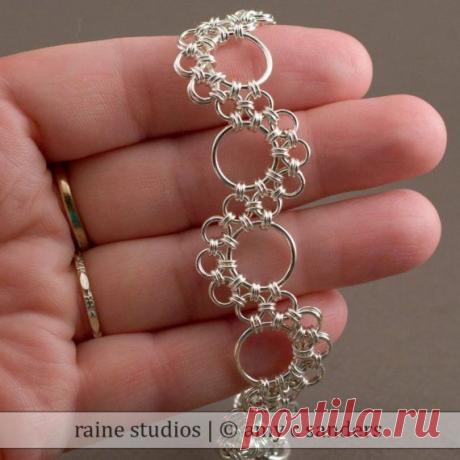 Shenandoah Chainmaille Bracelet Handmade Sterling Silver 925 chain maille mail…