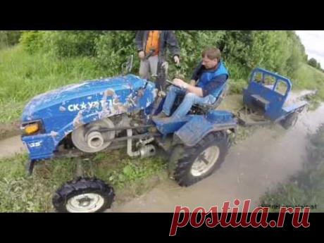 На Китайском тракторе Скаут Т-18 по бездорожью - YouTube